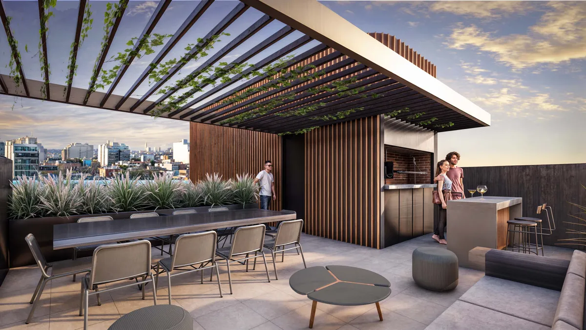 Terraza con parrilla de Smart Point Facultades